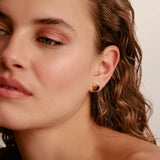 THOMAS SABO Small Red Heart Stud Earrings Gold
