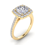 Yellow gold|Cushion