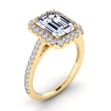 Yellow gold|Emerald