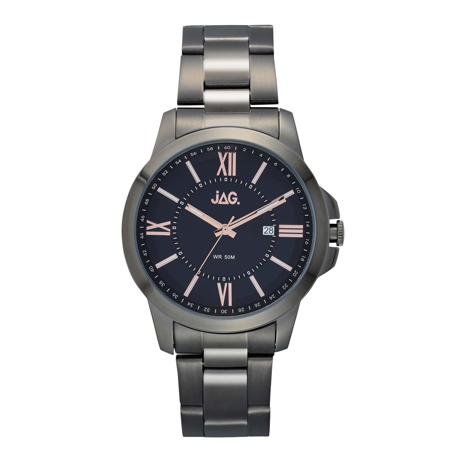 Jag Xavier Black Stainless Steel 44mm Watch