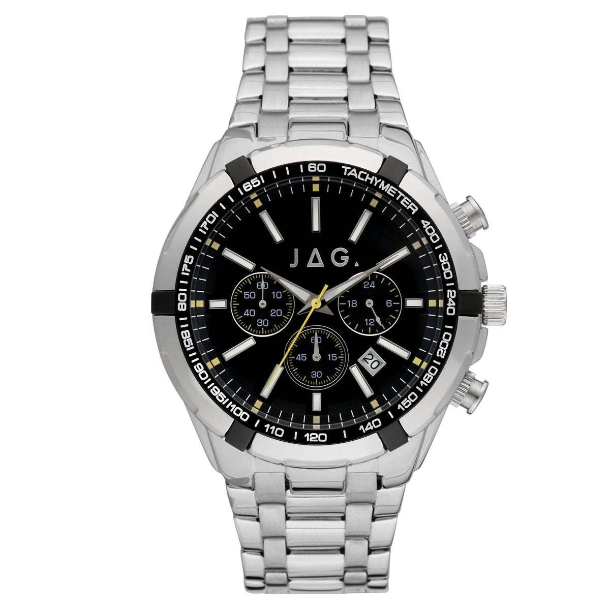 Jag Boss Silver Stainless Steel 46mm Watch
