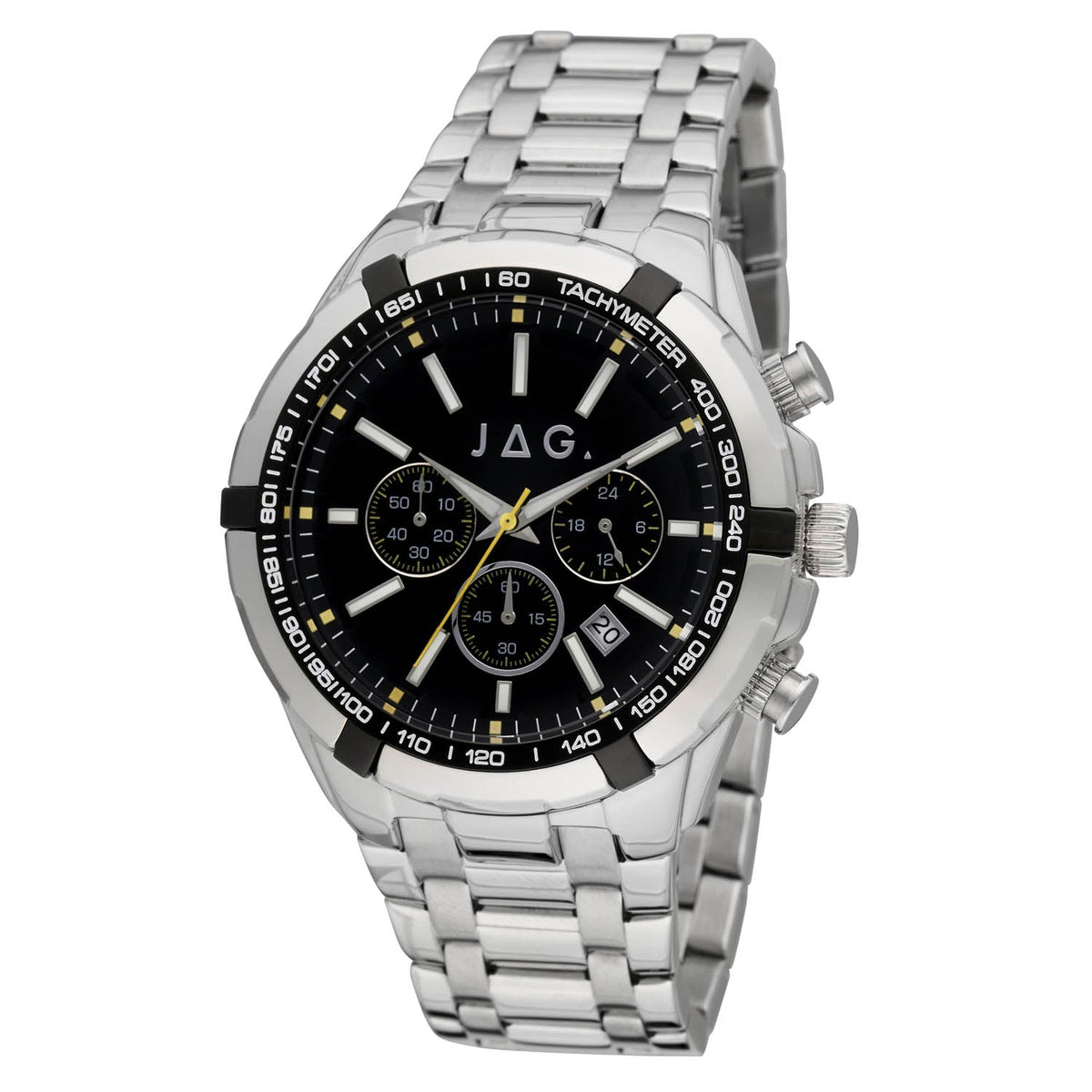 Jag Boss Silver Stainless Steel 46mm Watch