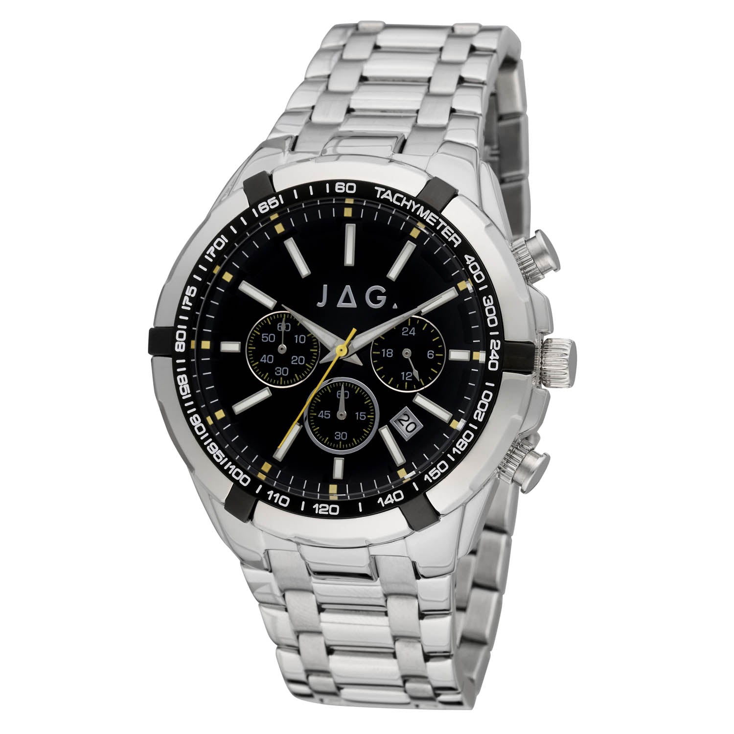 Jag Boss Silver Stainless Steel 46mm Watch