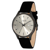 Jag Fitzroy Black Leather 43mm Watch