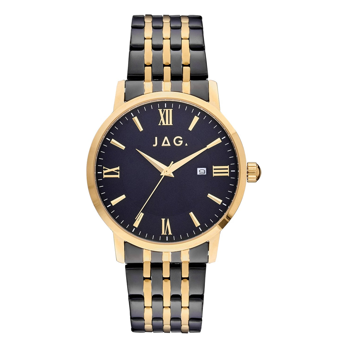 Jag Banks Black &amp; Gold Stainless Steel 42mm Watch