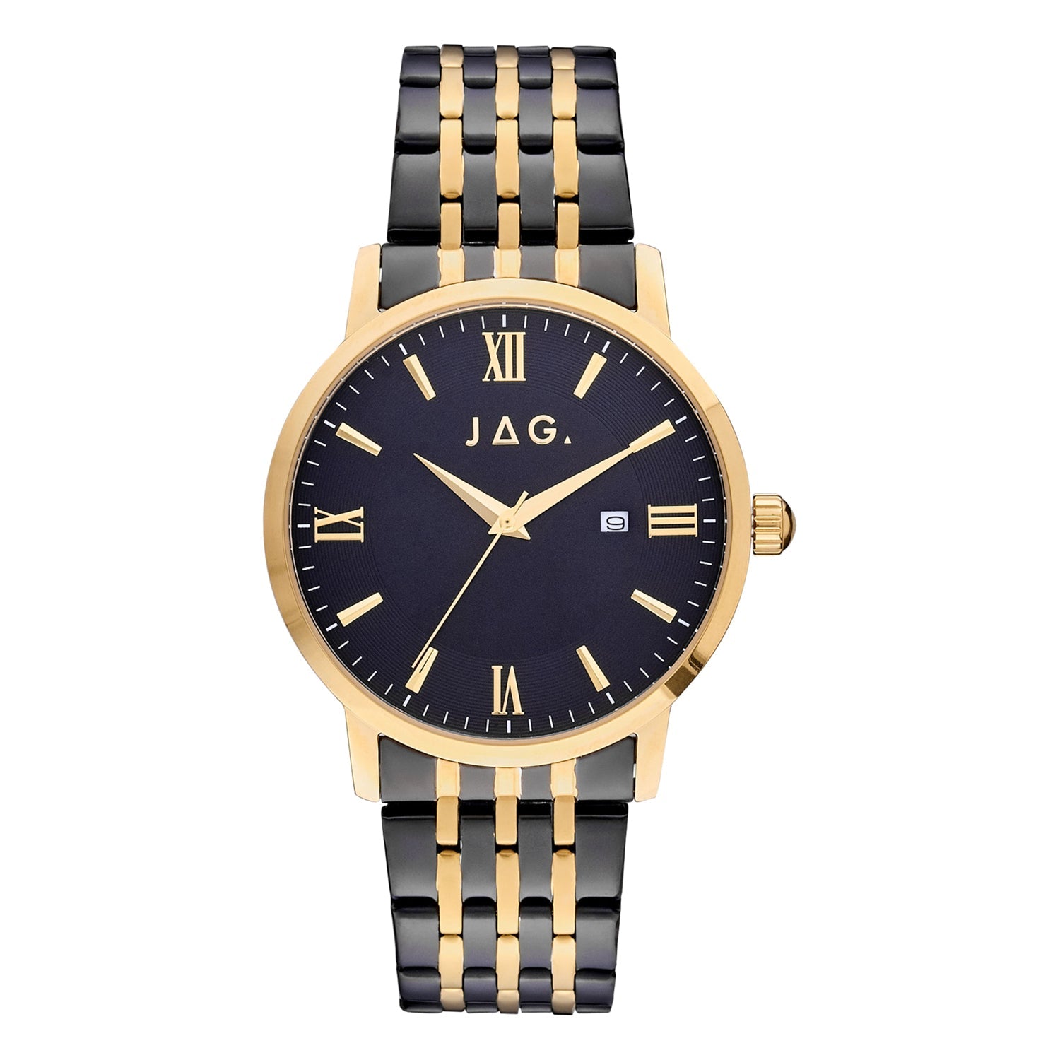 Jag Banks Black & Gold Stainless Steel 42mm Watch