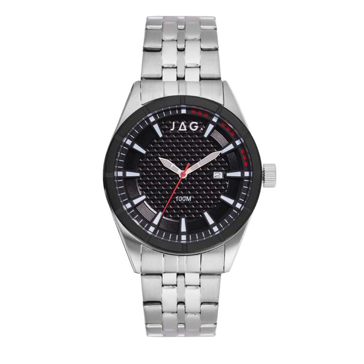 Jag Forster Black Stainless Steel 42mm Watch
