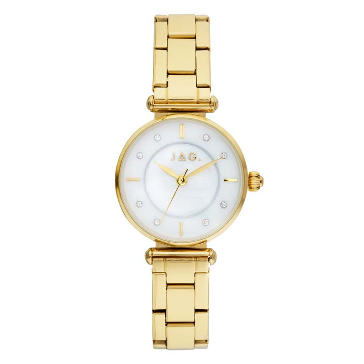Jag Portland White Mother Of Pearl Alloy 28mm Watch