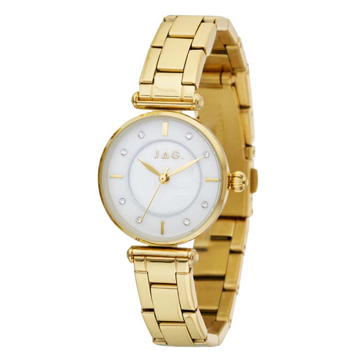 Jag Portland White Mother Of Pearl Alloy 28mm Watch