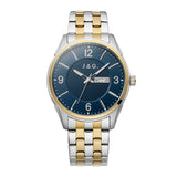 JAG William Mens Blue Dial Ips 44mm Two-Tone Watch