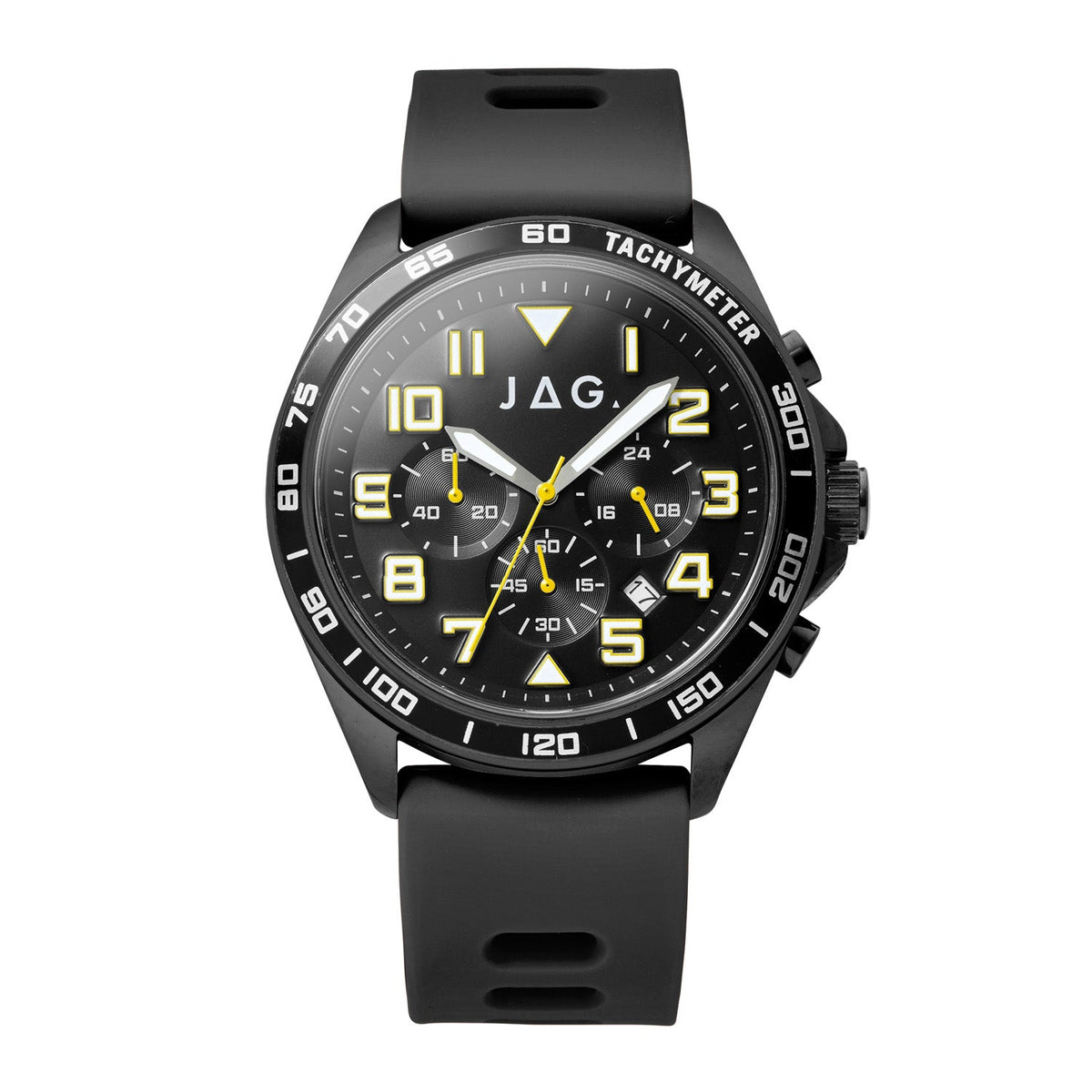 JAG Beachport Mens Black Dial 46mm Black Watch