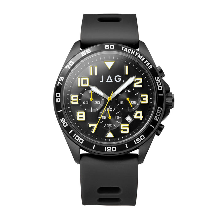 JAG Beachport Mens Black Dial 46mm Black Watch