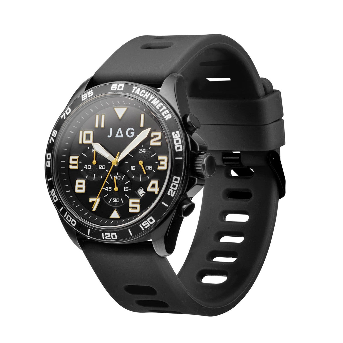 JAG Beachport Mens Black Dial 46mm Black Watch