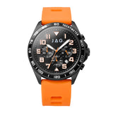 JAG Beachport Mens Black Dial 46mm Orange Watch