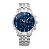 JAG Albany Mens Blue Dial 45mm Silver Watch