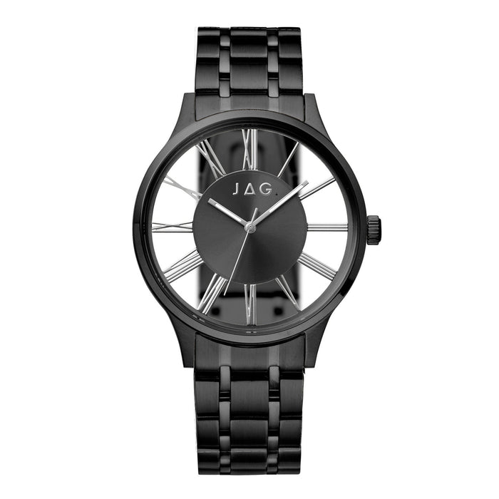 JAG Gerroa Mens Black Dial 43mm Silver Watch