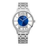 JAG Gerroa Mens Blue Dial 43mm Silver Watch