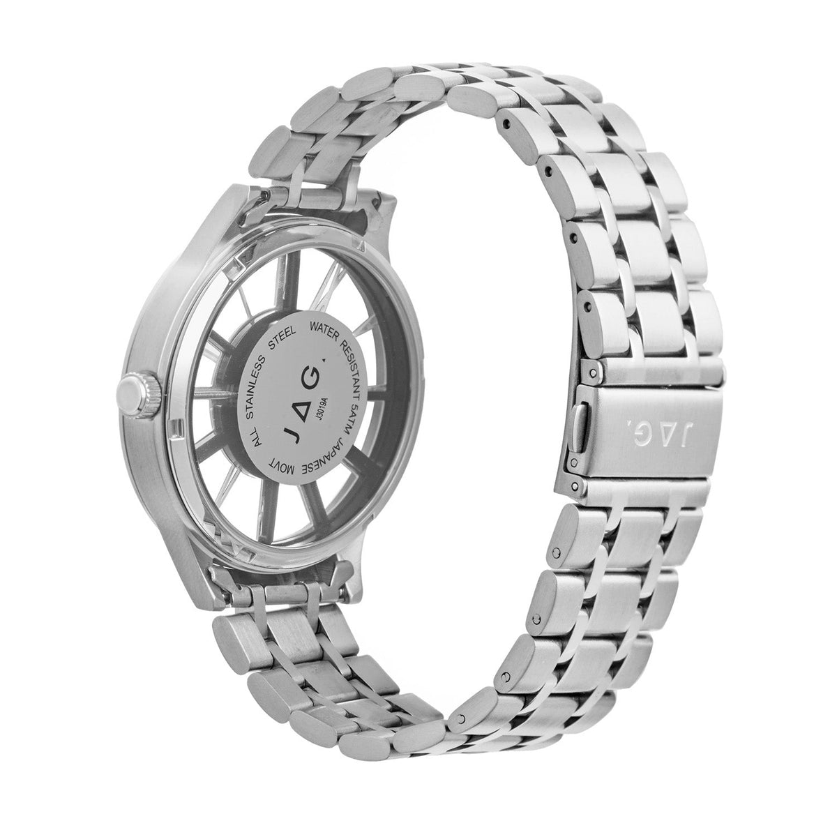JAG Gerroa Mens Blue Dial 43mm Silver Watch