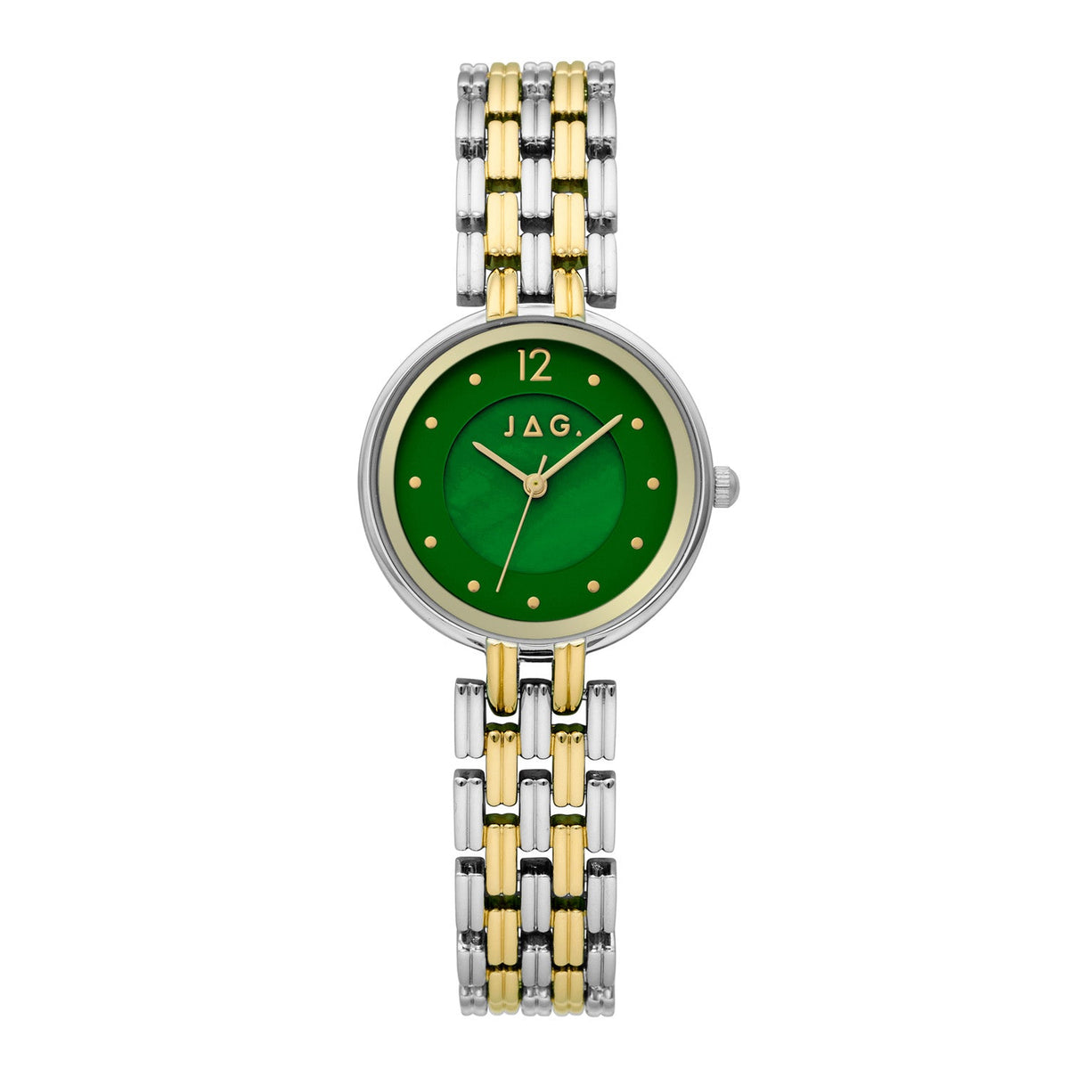 JAG Iluka Womens Green MOP Dial 30mm Two-Tone Watch