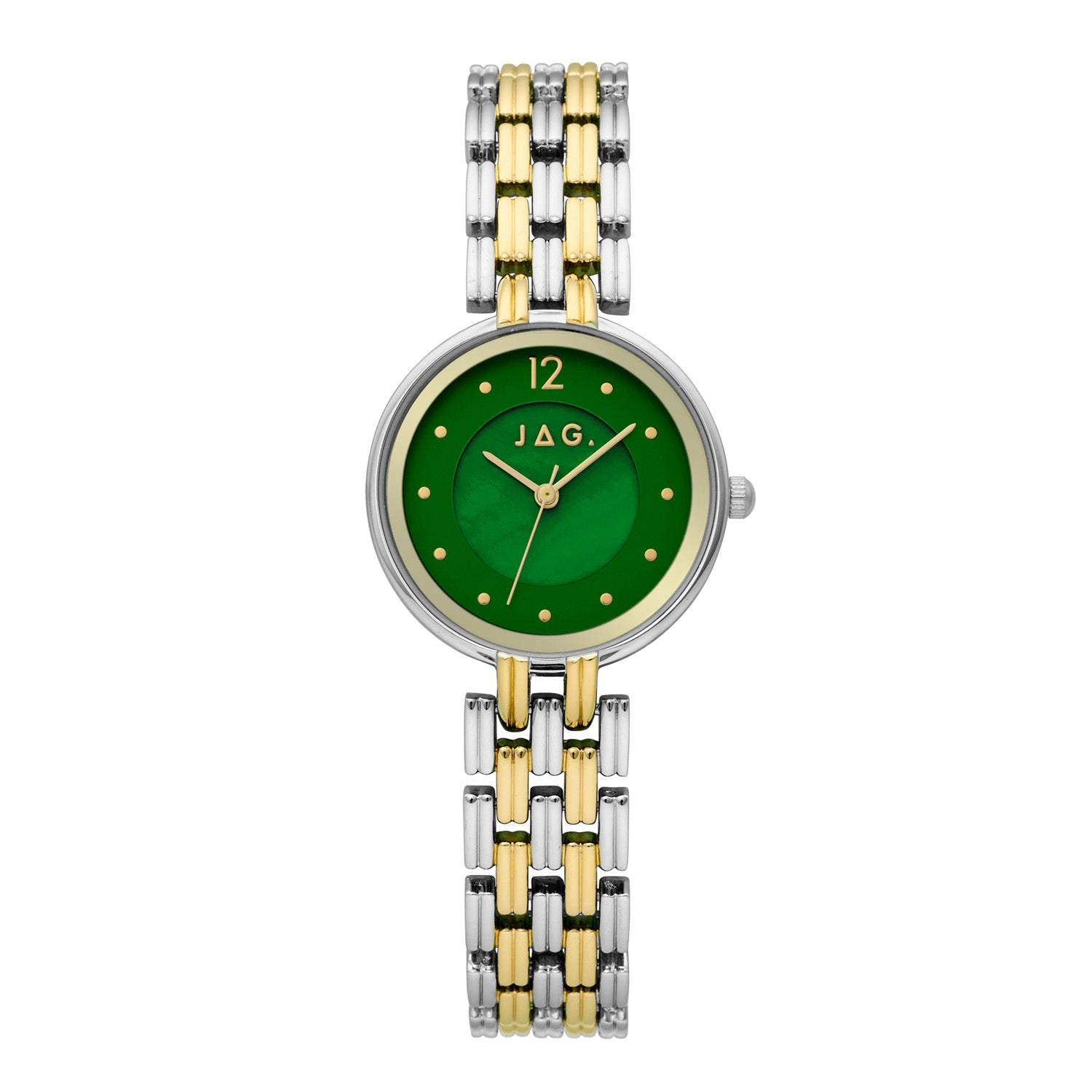 JAG Iluka Womens Green MOP Dial 30mm Two-Tone Watch