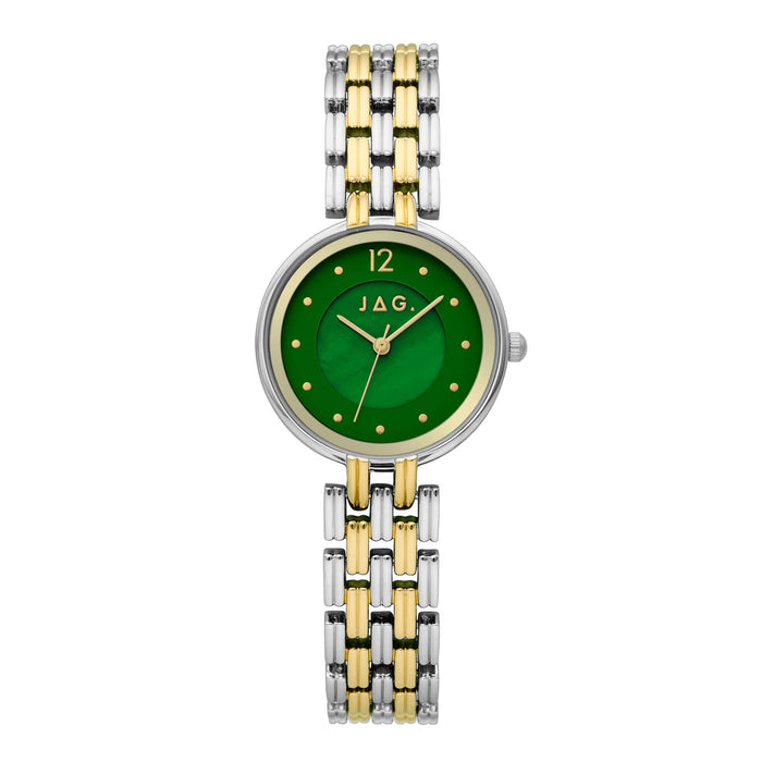 JAG Iluka Womens Green MOP Dial 30mm Two-Tone Watch