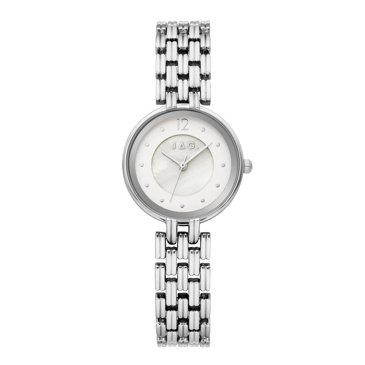 JAG Iluka Womens White MOP Dial 30mm Silver Watch