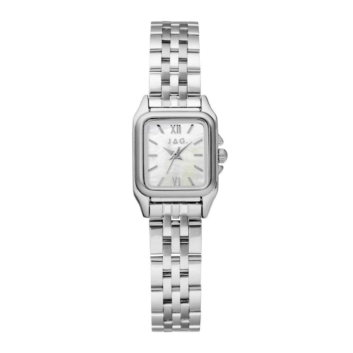 JAG Berrima Womens White MOP Dial 20.3mm Silver Watch