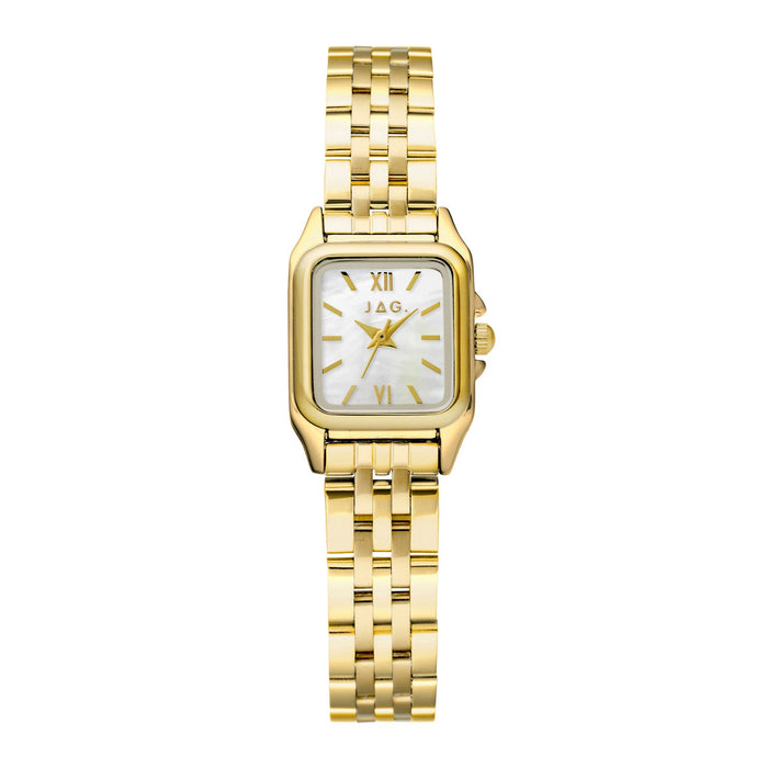 JAG Berrima Womens White MOP Dial 20.3mm Gold Watch