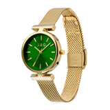 JAG Mudgee Womens Green Dial 35mm Gold Watch