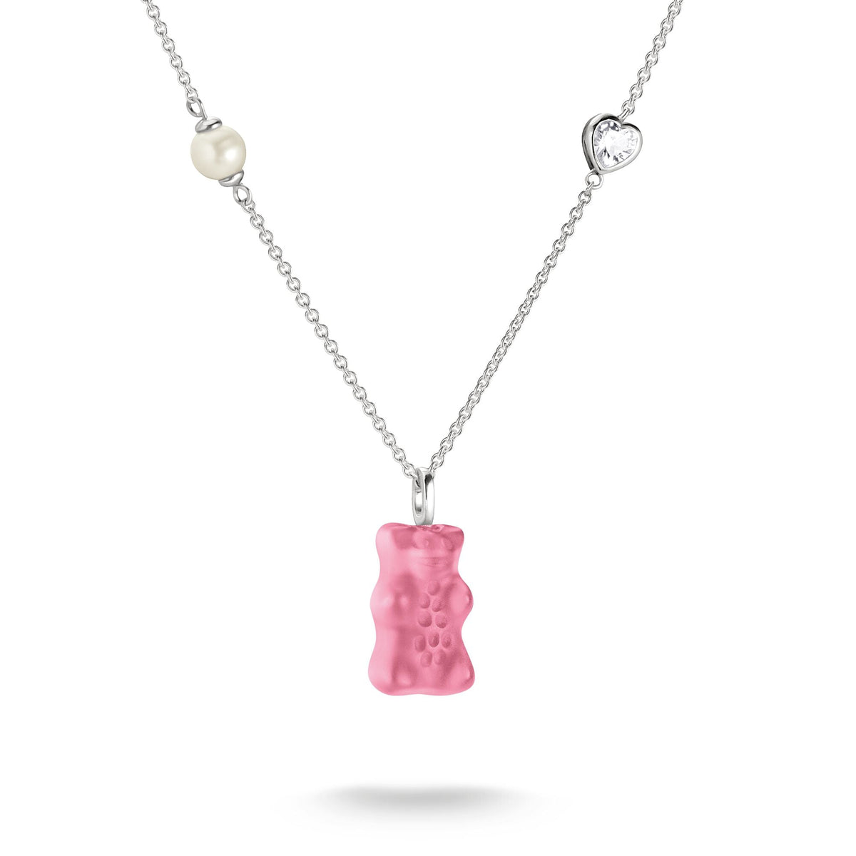 THOMAS SABO Necklace with pink goldbears pendant &amp; freshwater pearl