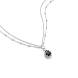 THOMAS SABO Black Stone Drop Necklace