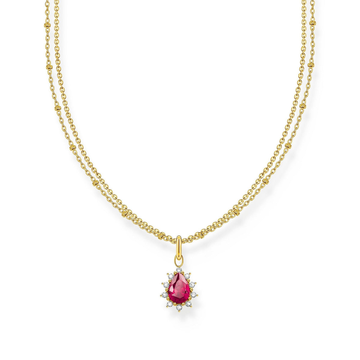 THOMAS SABO Vintage Romance double-row necklace with pendant