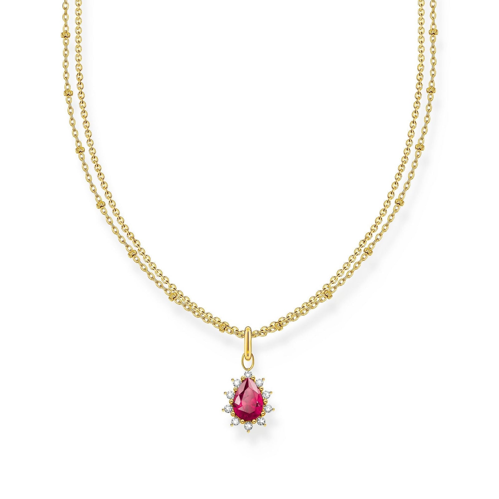 THOMAS SABO Vintage Romance double-row necklace with pendant