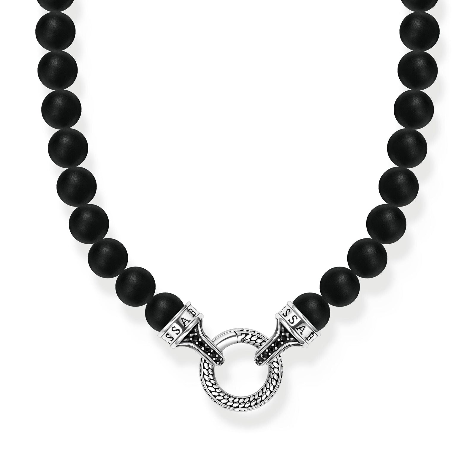THOMAS SABO Bead Necklace Black Obsidian