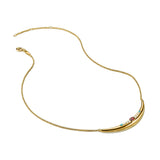 THOMAS SABO Half-Form Necklace with Red Zirconia Stone