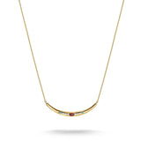 THOMAS SABO Half-Form Necklace with Red Zirconia Stone