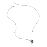 THOMAS SABO Necklace with Green Teardrop Stone Silver