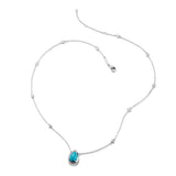 THOMAS SABO Necklace with Turquoise Teardrop Stone