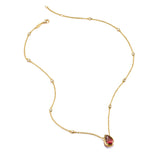 THOMAS SABO Necklace with Red Teardrop Stone Gold