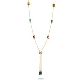 THOMAS SABO Y Necklace with Multi-coloured Stones