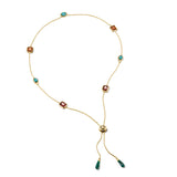 THOMAS SABO Y Necklace with Multi-coloured Stones