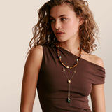 THOMAS SABO Y Necklace with Multi-coloured Stones