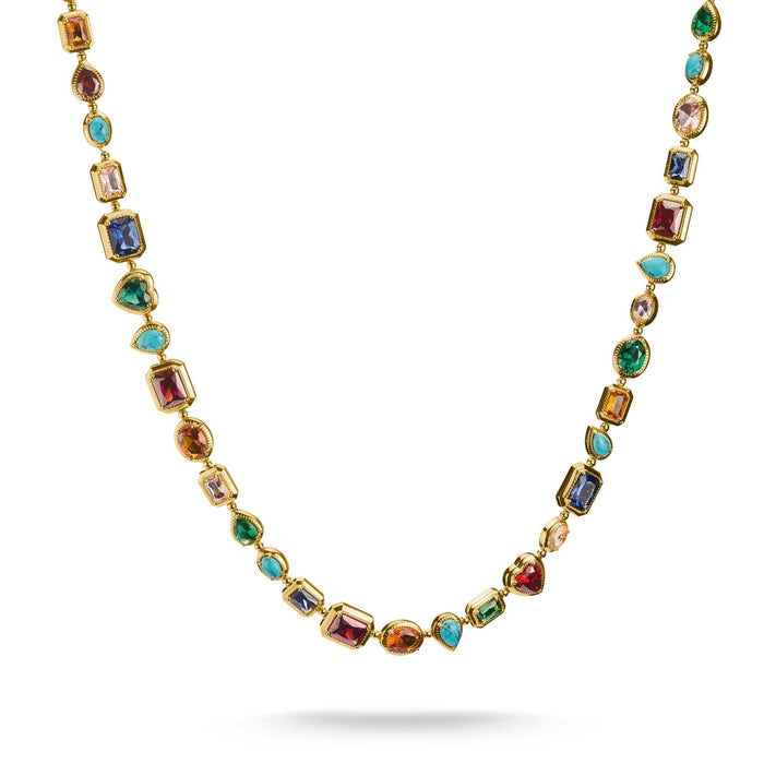 THOMAS SABO Necklace with Multi-coloured Faceted Stones