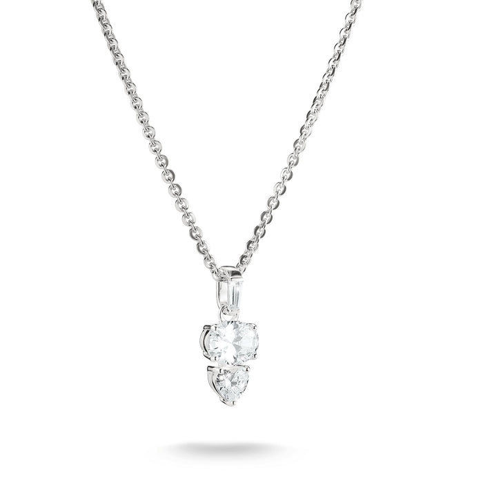THOMAS SABO Necklace with Oval and Heart Zirconia Stones Silver