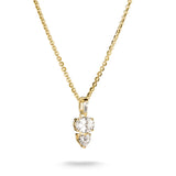 THOMAS SABO Necklace with Oval and Heart Zirconia Stones Gold