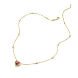 THOMAS SABO Necklace with Red Heart Pendant Gold