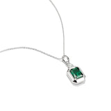 THOMAS SABO Necklace with Green Octagon Stone Pendant