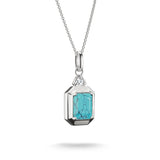 THOMAS SABO Necklace with Imitation Turquoise Octagon Pendant