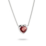 THOMAS SABO Necklace with Red Heart Stone Silver