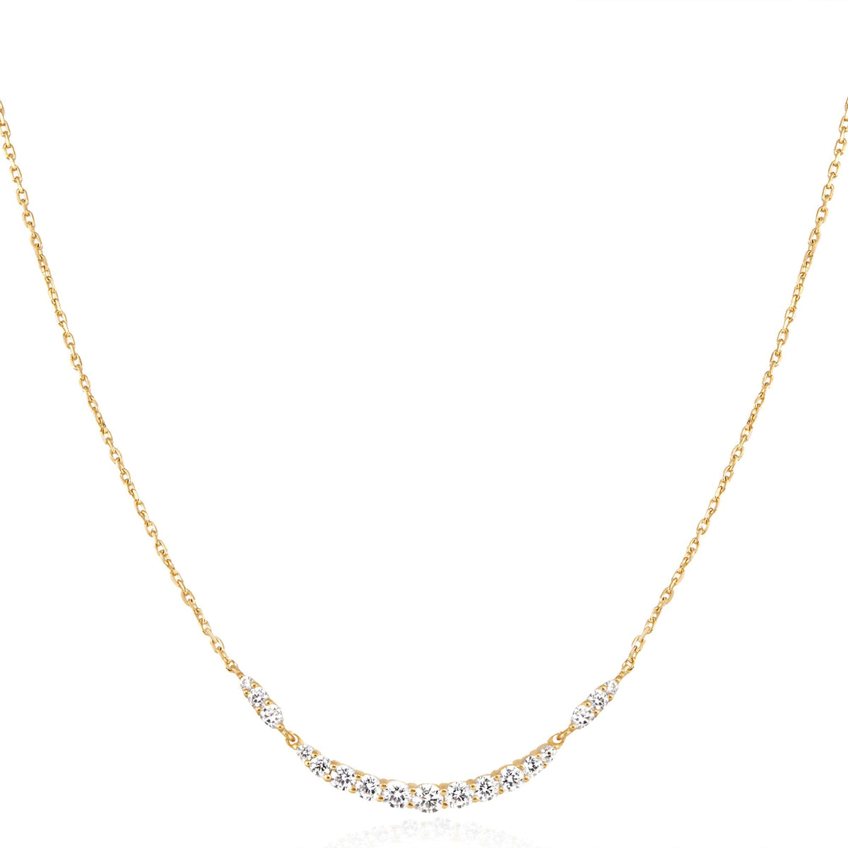 Ania Haie Gold Arc Pave Necklace